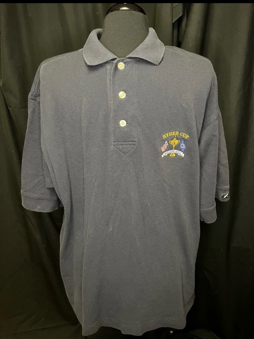 Vintage Ryder Cup Oakland Hills Polo Shirt XL Navy Golf Embroidered USA